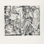 Max Beckmann. Madhouse (Irrenhaus)  from Faces (Gesichter). (1918, published 1919)