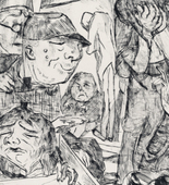 Max Beckmann. Madhouse (Irrenhaus)  from Faces (Gesichter). (1918, published 1919)