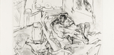 Max Beckmann. Lovers I (Liebespaar I) from Faces (Gesichter). (1916, published 1919)