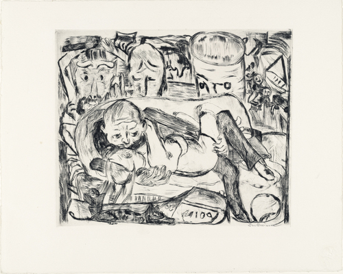 Max Beckmann. Lovers II (Liebespaar II)  from Faces (Gesichter). (1918, published 1919)