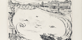 Max Beckmann. Main River Landscape (Mainlandschaft) from Faces (Gesichter). (1918, published 1919)