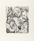Max Beckmann. The Yawners (Die Gähnenden) from Faces (Gesichter). (1918, published 1919)