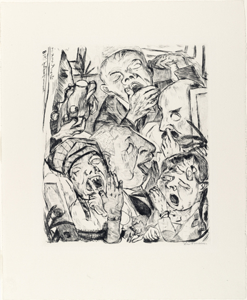 Max Beckmann. The Yawners (Die Gähnenden) from Faces (Gesichter). (1918, published 1919)