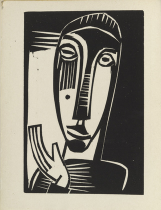 Karl Schmidt-Rottluff. Little Prophetess (Kleine Prophetin)  from  Das graphische Jahrbuch (The Print Yearbook). (1920, print executed 1919)