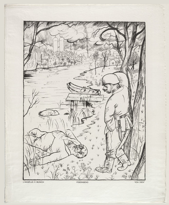George Grosz. "Ich dien" (Feierabend) from the portfolio God with Us (Gott mit uns). 1919, published 1920