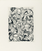Max Beckmann. Café Music (Cafémusik)  from Faces (Gesichter). (1918, published 1919)
