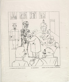 George Grosz. German Doctors Fighting the Blockade (Die Gesundbeter) from the portfolio God with Us (Gott mit uns). (1918, published 1920)