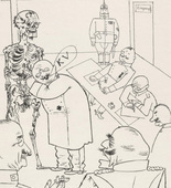 George Grosz. German Doctors Fighting the Blockade (Die Gesundbeter) from the portfolio God with Us (Gott mit uns). (1918, published 1920)
