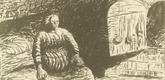 Ernst Barlach. The Woman at the Hearth (Die Frau am Herd) for the portfolio The Dead Day (Der tote Tag). (1910-11, published 1912)