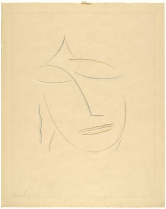 Alexei Jawlensky. Head VI (Kopf VI) from the portfolio Heads (Köpfe). (1922)