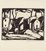 Walter Helbig. Houses (Häuser) from 16 Woodcuts (16 Holzschnitte). 1911, published 1926