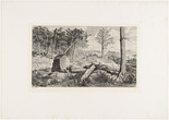 Max Klinger. Simplicius in the Wilderness (Simplicius in der Waldeinöde) (plate X) from Intermezzos, Opus IV (Intermezzi, Opus IV). (first published 1881)