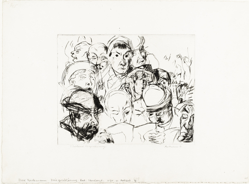Max Beckmann. Declaration of War (Die Kriegserklärung). 1914