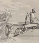 Max Klinger. Cupid, Death and the Beyond (Amor, Tod und Jenseits) (plate XII) from Intermezzos, Opus IV (Intermezzi, Opus IV). (first published 1881), executed 1879/1881