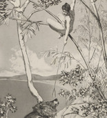 Max Klinger. Bear and Elf (Bär und Elfe) (plate I) from Intermezzos, Opus IV (Intermezzi, Opus IV). (first published 1881), print executed 1880