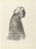 Käthe Kollwitz. Self-Portrait in Profile Toward Right (Selbstbildnis im Profil nach rechts). (c. 1938, published 1947)