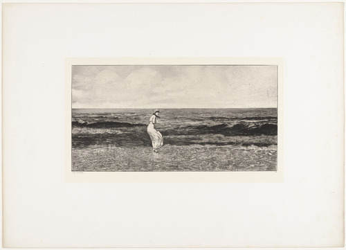 Max Klinger. By the Sea (Am Meer) (plate II) from Intermezzos, Opus IV (Intermezzi, Opus IV). (first published 1881)