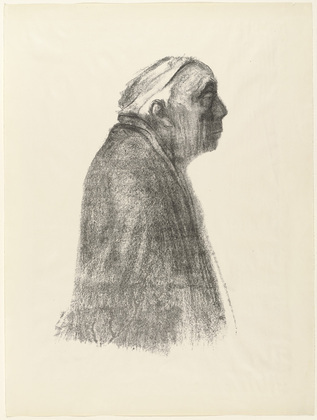 Käthe Kollwitz. Self-Portrait in Profile Toward Right (Selbstbildnis im Profil nach rechts). (c. 1938, published 1947)