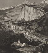 Max Klinger. Moonlight (Mondnacht) (plate IV) from Intermezzos, Opus IV (Intermezzi, Opus IV). (first published 1881)