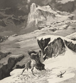 Max Klinger. Battling Centaurs (Kämpfende Centauren) (plate V) from Intermezzos, Opus IV (Intermezzi, Opus IV). (first published 1881)