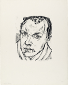 Max Beckmann. Large Self-Portrait (Grosses Selbstbildnis). (1919, published 1920)
