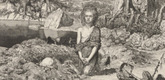 Max Klinger. Simplicius at the Hermit's Grave (Simplicius am Grabe des Einsiedlers) (plate VIII) from Intermezzos, Opus IV (Intermezzi, Opus IV). (first published 1881)