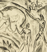 Richard Janthur. Elephant Trainers (Elefantentrainer). 1913