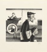 Georg Scholz. Newspaper Carrier (Zeitungsträger) from the periodical in portfolio form Die Schaffenden, vol. 4, no. 4. (1921, published 1923)
