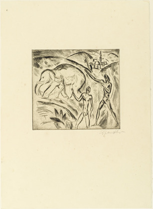 Richard Janthur. Elephant Trainers (Elefantentrainer). 1913