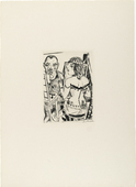 Max Beckmann. Dressing Room (Garderobe) from Annual Fair (Jahrmarkt). (1921, published 1922)