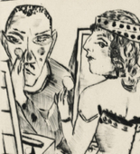 Max Beckmann. Dressing Room (Garderobe) from Annual Fair (Jahrmarkt). (1921, published 1922)