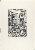 Max Beckmann. The Tall Man (Der grosse Mann) from Annual Fair (Jahrmarkt). (1921, published 1922)