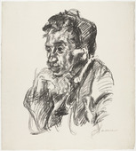 Oskar Kokoschka. Walter Hasenclever (Bust-length Portrait to the Left) (Brustbild nach links). 1918