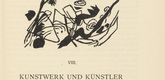 Vasily Kandinsky. Vignette next to "Artwork and Artist" ("Kunstwerk und Künstler") (headpiece, page 95) from Über das Geistige in der Kunst (Concerning the Spiritual in Art). 1911