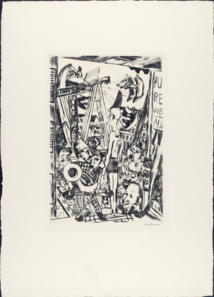 Max Beckmann. The Tall Man (Der grosse Mann) from Annual Fair (Jahrmarkt). (1921, published 1922)