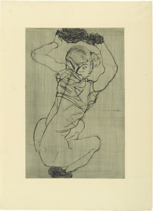 Egon Schiele. Squatting Woman (Kauernde) from The Graphic Work of Egon Schiele (Das Graphische Werk von Egon Schiele). (1914, published 1922)