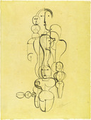 Oskar Schlemmer. Concentric Group: Figure Plan K1 (Konzentrische Gruppe: Figurenplan K) from the portfolio New European Graphics, 1st Portfolio: Masters of the State Bauhaus, Weimar (Neue europäische Graphik, 1. Mappe: Meister des Staatlichen Bauhauses in Weimar). (1921)