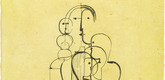 Oskar Schlemmer. Concentric Group: Figure Plan K1 (Konzentrische Gruppe: Figurenplan K) from the portfolio New European Graphics, 1st Portfolio: Masters of the State Bauhaus, Weimar (Neue europäische Graphik, 1. Mappe: Meister des Staatlichen Bauhauses in Weimar). (1921)