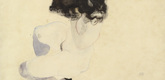 Egon Schiele. Nude with Violet Stockings and Black Hair (Akt mit violetten Strümpfen und schwarzem Haar). 1912