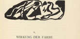 Vasily Kandinsky. Vignette next to "The Effect of Color" ("Wirkung der Farbe") (headpiece, page 37) from Über das Geistige in der Kunst (Concerning the Spiritual in Art). 1911