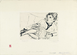 Max Beckmann. Woman on a Sofa (Fridel Battenberg) (Frau auf dem Sofa [Fridel Battenberg]). 1916 (published 1918)