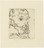 Egon Schiele. Portrait of Franz Hauer (Bildnis Franz Hauer) from The Graphic Work of Egon Schiele (Das Graphische Werk von Egon Schiele). (1914, published 1922)