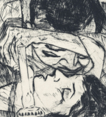 Max Beckmann. Sleeping Couple (Schlafende). (1917, published 1920)