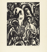 Walter Helbig. Adoration (Anbetung) from 16 Woodcuts (16 Holzschnitte). 1918, published 1926