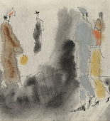 Lyonel Feininger. Figures Walking. 1949