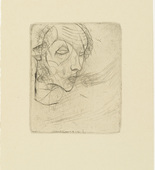 Egon Schiele. Self-Portrait (Selbstbildnis) from The Graphic Work of Egon Schiele (Das Graphische Werk von Egon Schiele). (1914, published 1922)