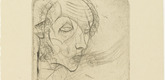 Egon Schiele. Self-Portrait (Selbstbildnis) from The Graphic Work of Egon Schiele (Das Graphische Werk von Egon Schiele). (1914, published 1922)