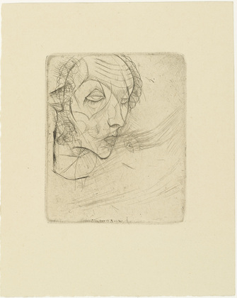 Egon Schiele. Self-Portrait (Selbstbildnis) from The Graphic Work of Egon Schiele (Das Graphische Werk von Egon Schiele). (1914, published 1922)