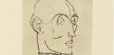 Egon Schiele. Portrait of a Man (Männliches Bildnis) from The Graphic Work of Egon Schiele (Das Graphische Werk von Egon Schiele). (1914, published 1922)