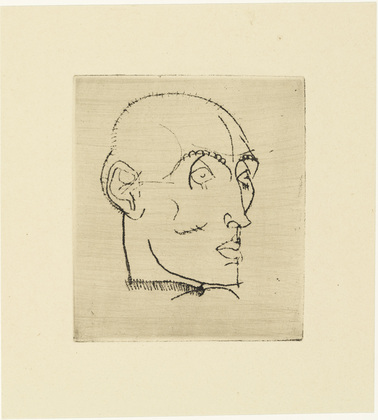 Egon Schiele. Portrait of a Man (Männliches Bildnis) from The Graphic Work of Egon Schiele (Das Graphische Werk von Egon Schiele). (1914, published 1922)